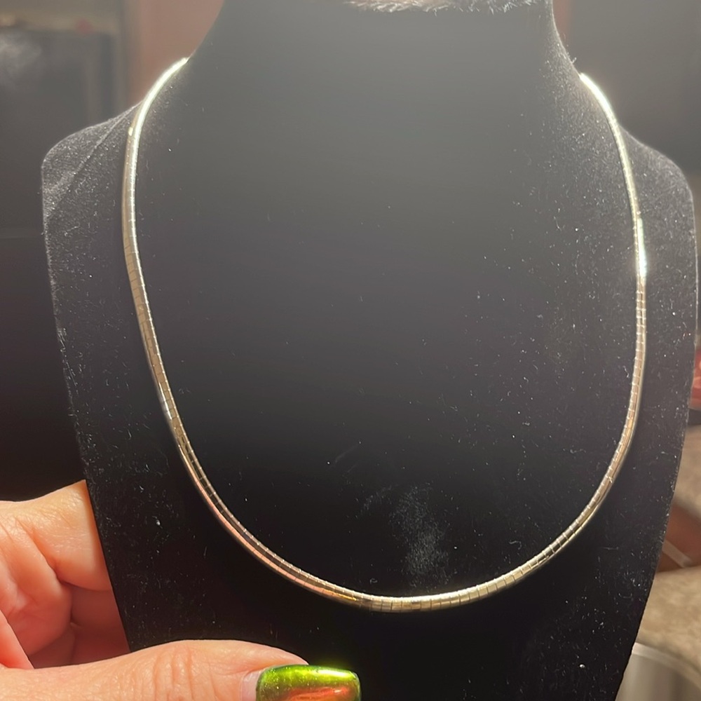 Omega silver necklace